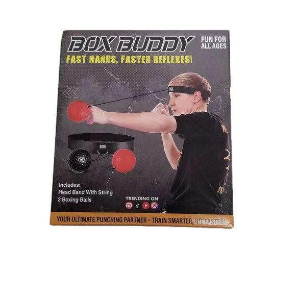 Box Buddy Reflex Ball Training Set Boxing Headband Fitness Trainer New Gift - Picture 1 of 6